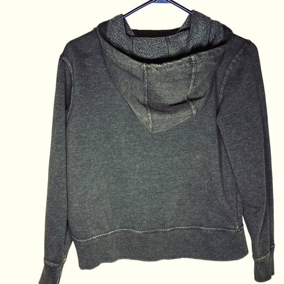 90 Degree by Reflex stonewashed grey hoodie size M - Picture 2 of 8